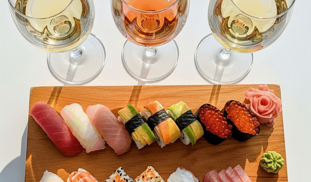 What Wine Pairs With Sushi by Roll and Fish Type
