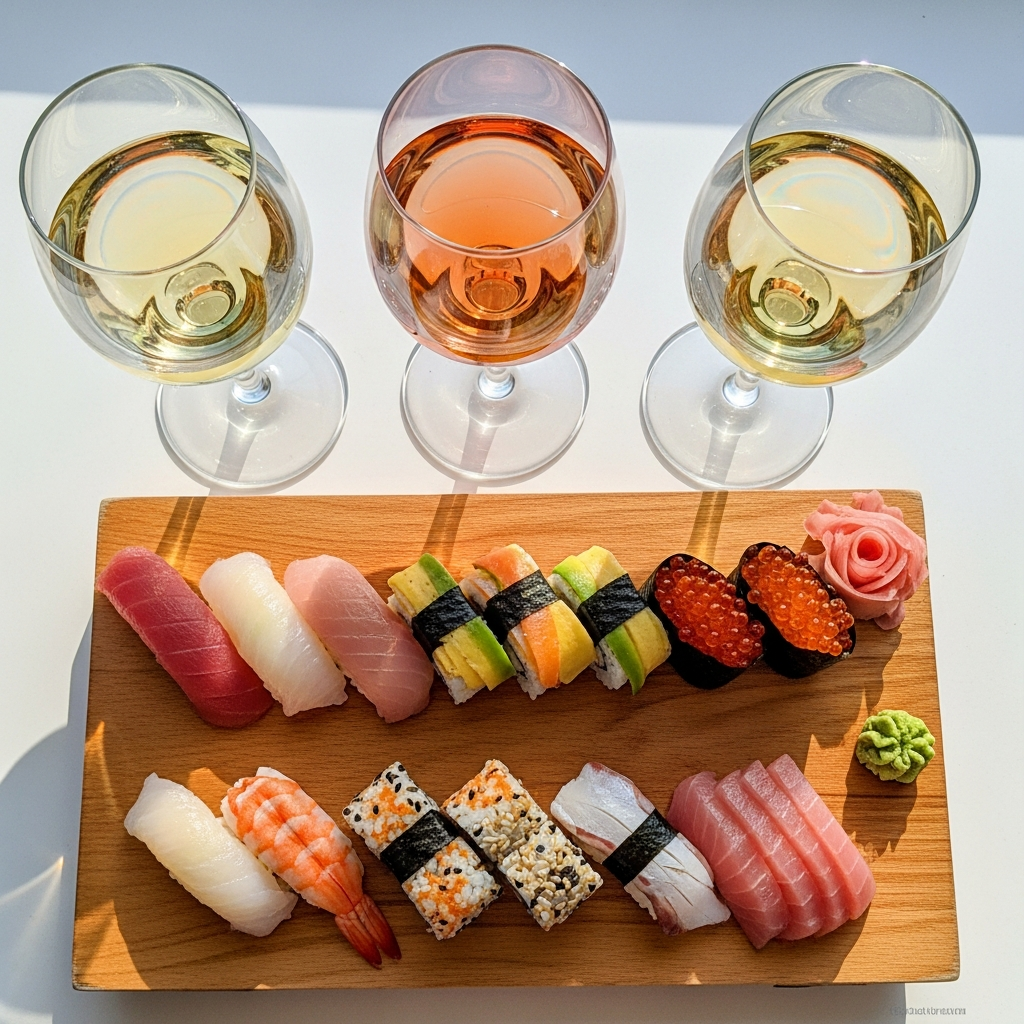 What Wine Pairs With Sushi by Roll and Fish Type